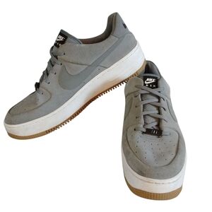 Nike Air Force 1 Sage Low Top Cool Grey Suede Sneakers Women's Size 11